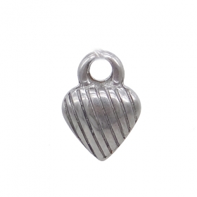 100PCS stainless steel heart pendant charms 10x7mm
