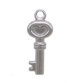 10PCS stainless steel key pendant charms 20x8mm