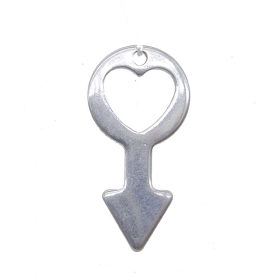 100PCS stainless steel key pendant charms 30x15mm