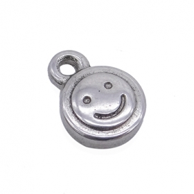 10PCS stainless steel smile face pendant charms12x9mm