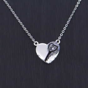 1PCS Stainless steel necklace for woman heart charms 20inch