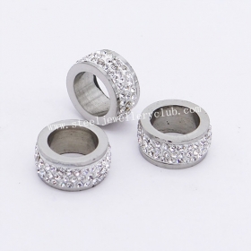 10pcs Stainless steel crystal jewellery beads for 8.5mm