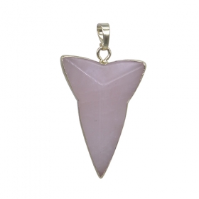 1pcs natural crystal triangle shape rose quartz pendant