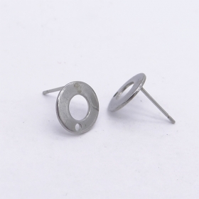 100PCS silver tone round stud earring jewellery Accessories
