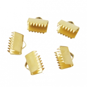 100pcs crimp connector glod plated stainless steel