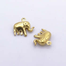 10pcs steel 304 elephant pendant charm in gold vacuum plated