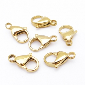 100pcs gold plated Trigger lobster clasp steel finding clasp