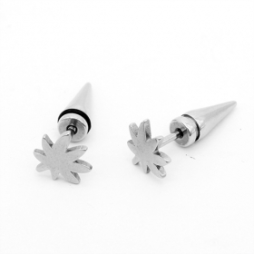 50pcs stainless steel earring finding flower stud earring