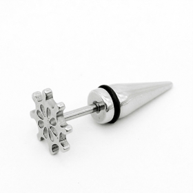50pcs earring post round cicle stud earring stainless steel