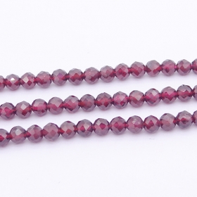 1 strings A+ natural garnet beads polish faceted beads