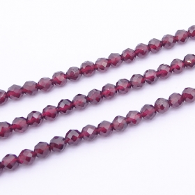 1 strings A natural garnet faceted beads gemstone