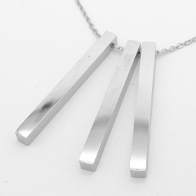 10PCS equal sided solid rectangle pendant stainless steel