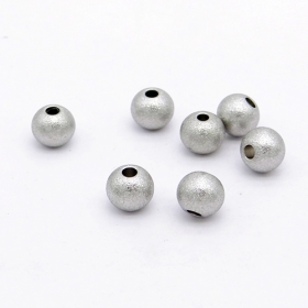 100pcs stardust beads stainless steel Round Spacer Beads