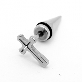 50pcs finding earring stainless steel cross stud earring