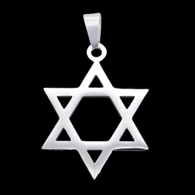 5pcs stainless steel pendant 30mm star of David sign