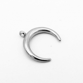 10pcs stainless steel double horn pendant 3.2mm thickness