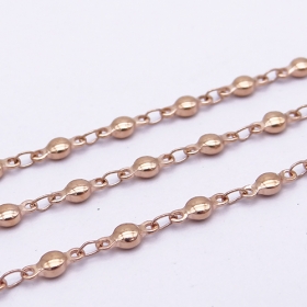 10meters/lot stainless steel bead chains in rose gold VP