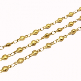 10meters/lot stainless steel beadchains in gold VP