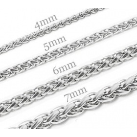 10meters/lot wheat spiga chain 304 stainless steel