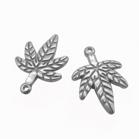 10pcs/lot Stainless steel charm pendant maple leaf 25x18mm