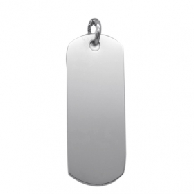 100PCS 304 Stainless Steel Pendants tag 21x8mm, 1.5mm thickness