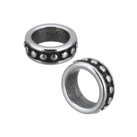 10pcs/lot stainless steel large hole beads donut blacken