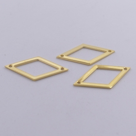 100pcs/lot stainless steel diamond shape connectors in gold vac