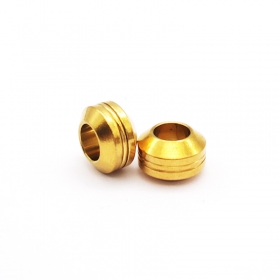 Stainless steel 316L Large hole Bead European Style in gold vacu