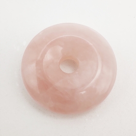 Rose Quartz Gemstone Pendants，Donut shape