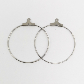 304 Stainless Steel Pendants, Hoop Earring findings,Ring