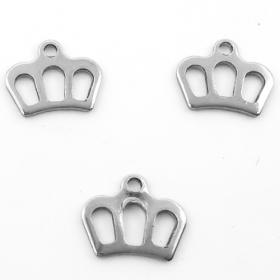 304 Stainless Steel Pendants, crown shape