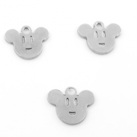 304 Stainless Steel Pendants,Mouse shape