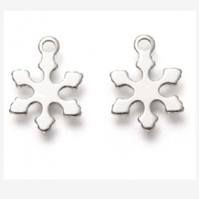 304 Stainless Steel Pendant, Snowflake shape