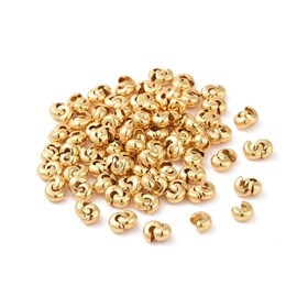 Stainless Steel crimp beads gold plated