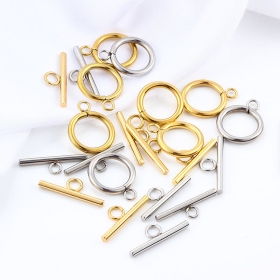 Stainless Steel gold vacuum plated togle clasp